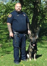 DSO Chad Loesch and K9 Ludo