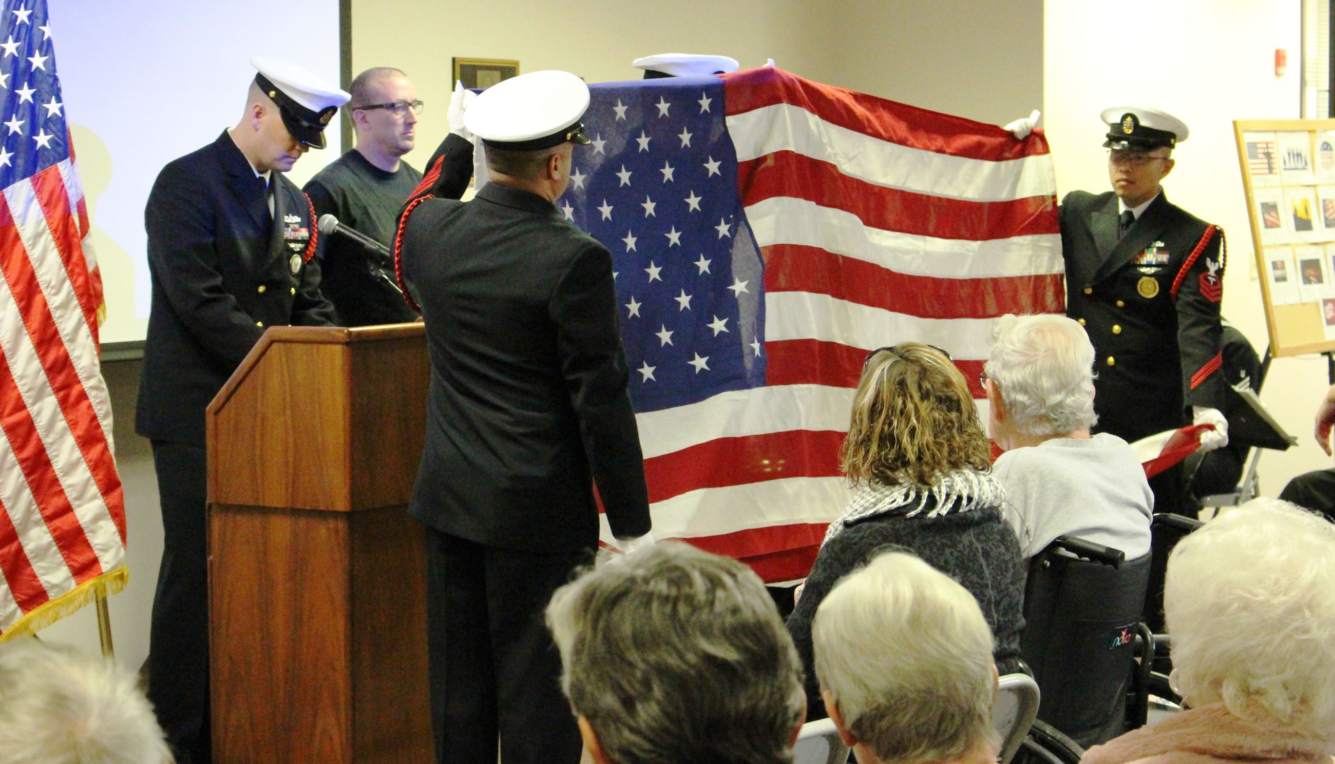 Flag presentation at 2018 Kenosha County Veterans Celebration