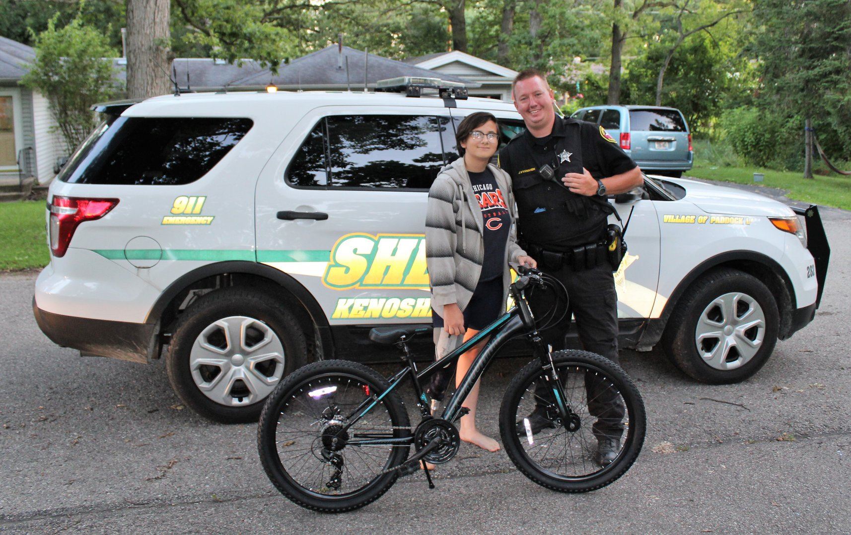 Deputy Vyhnanek and Bella with new bike