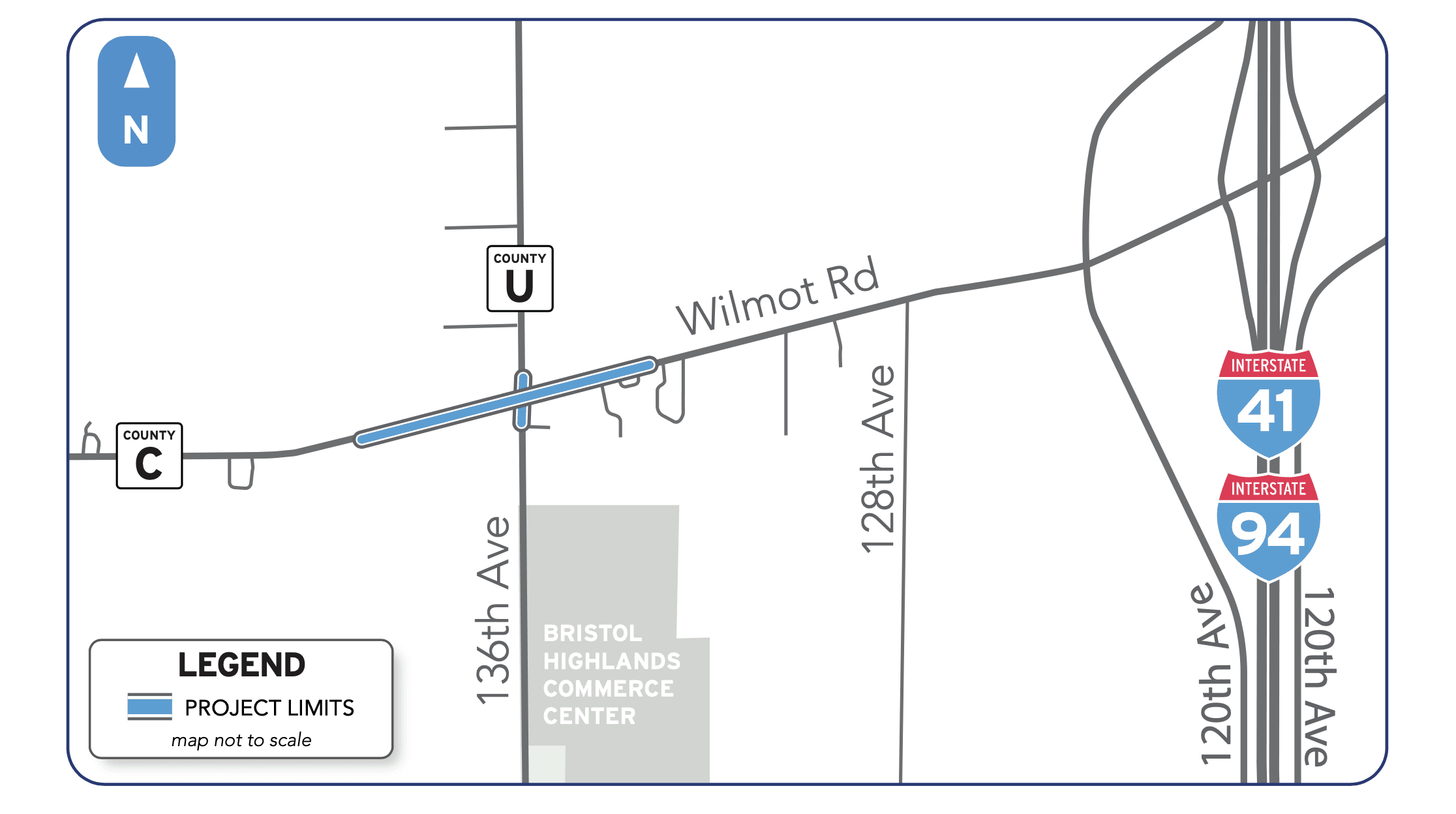 Highway C and U project map
