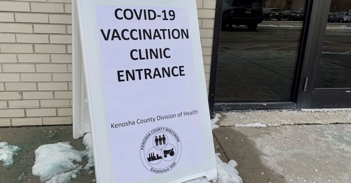 COVID-19 vaccination clinic sign
