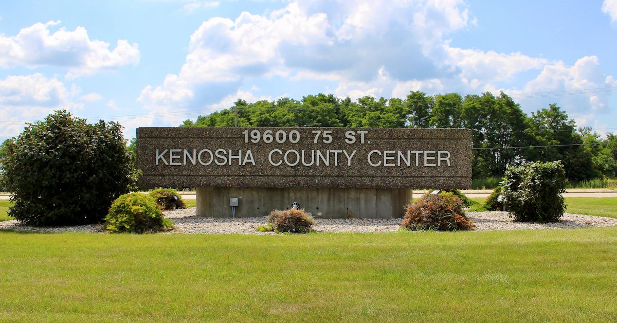 Kenosha County Center sign