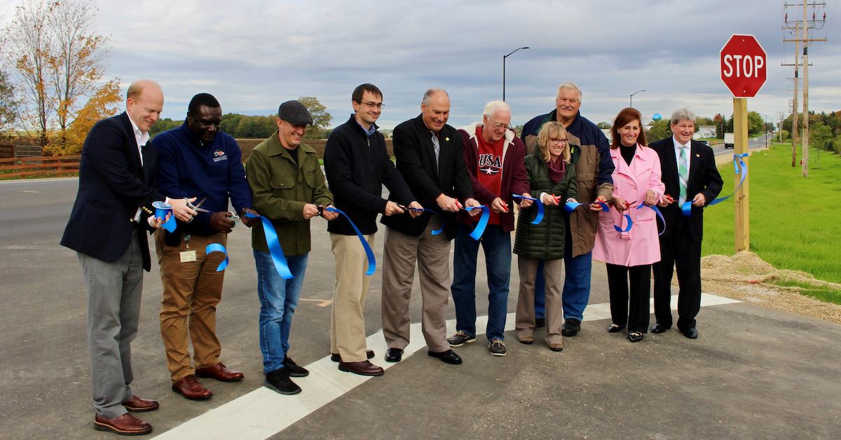 Ribbon-cutting ceremony on Highway H