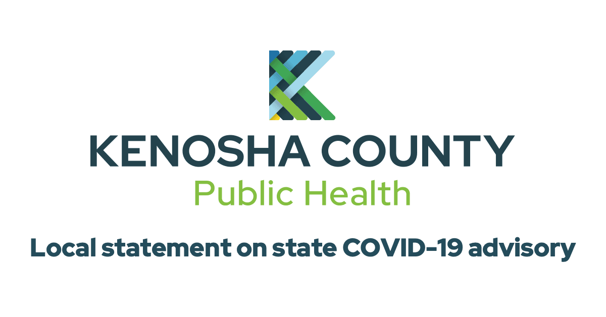 Kenosha County Public Health logo with text "Local Statement on State COVID-19 Advisory"