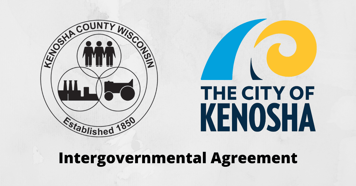 Kenosha County and City of Kenosha logos at text: "Intergovernmental Agreement"