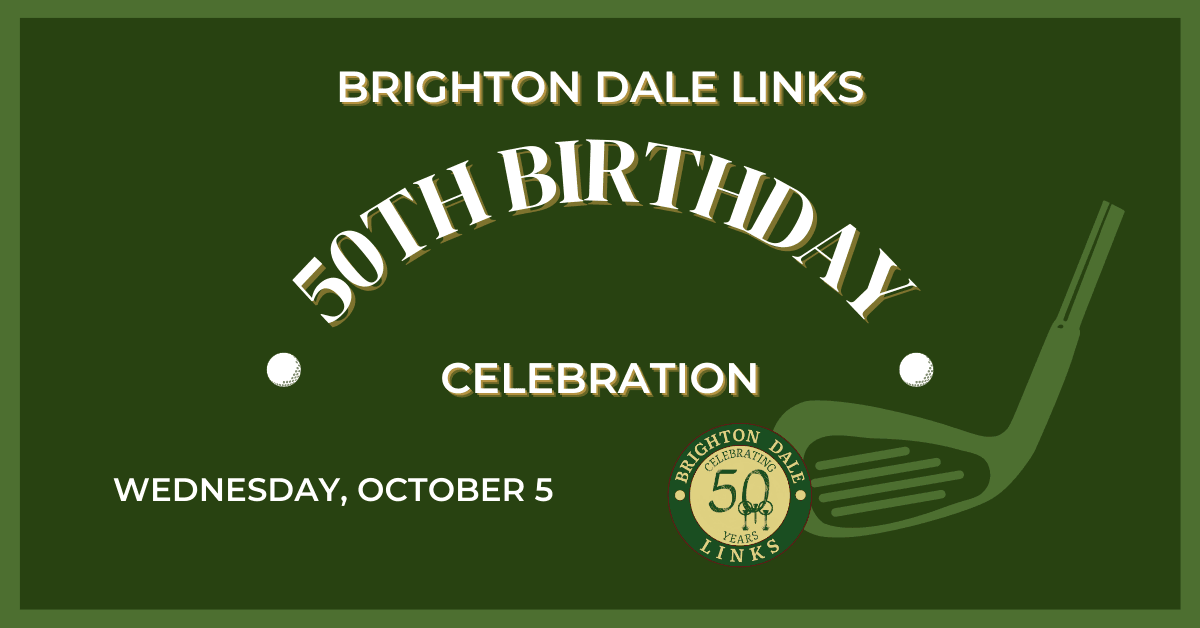 Brighton Dale 50th birthday outing logo