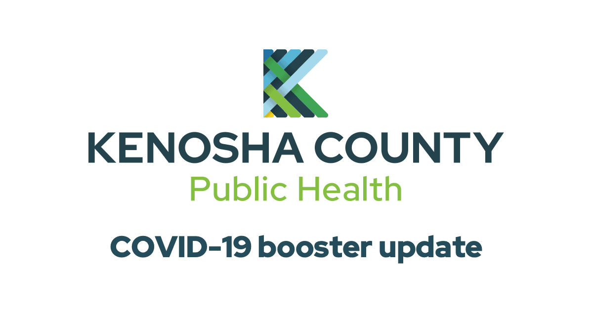 Kenosha County Public Health logo and text: "COVID-19 Booster Update"