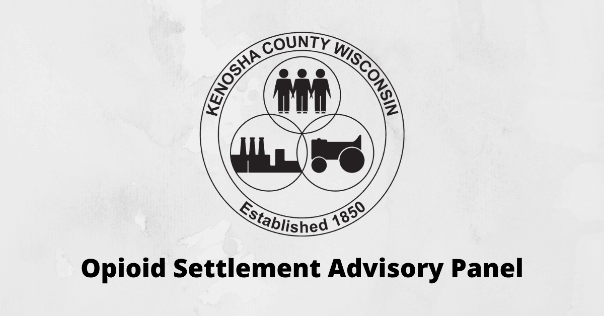 Kenosha County logo and the text "Opioid Settlement Advisory Panel"