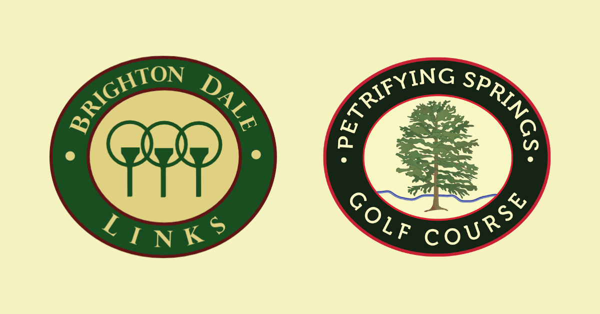 Brighton Dale Links and Petrifying Springs Golf Course logos