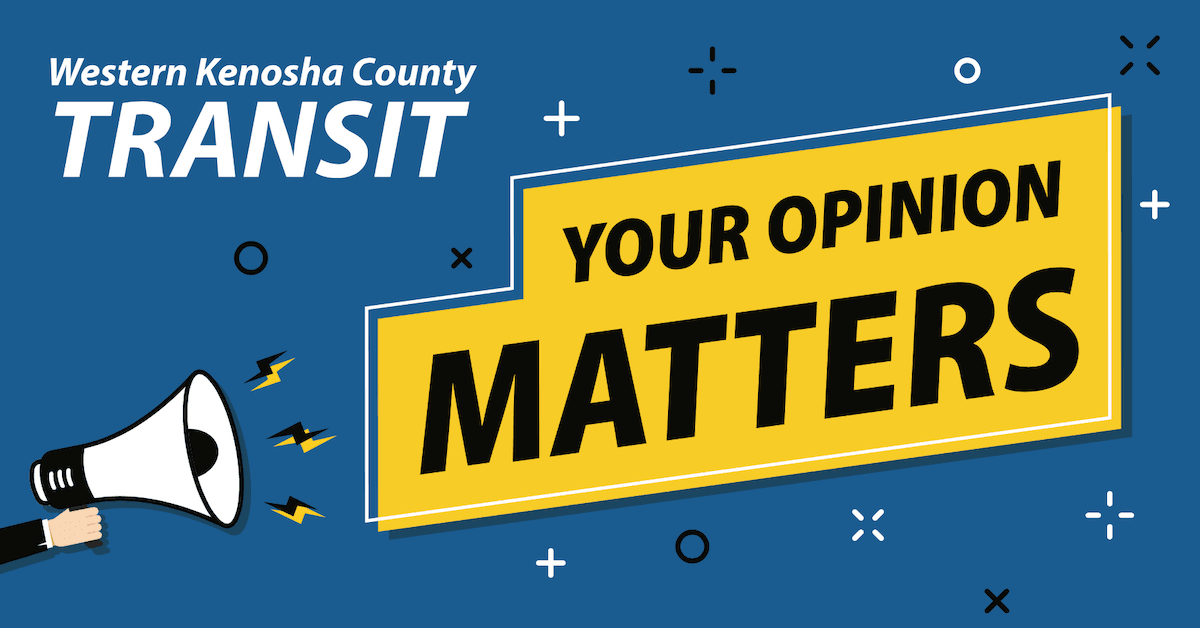 Western Kenosha County Transit survey graphic