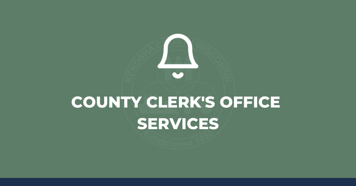 Graphic with text "COUNTY CLERK'S OFFICE SERVICES"