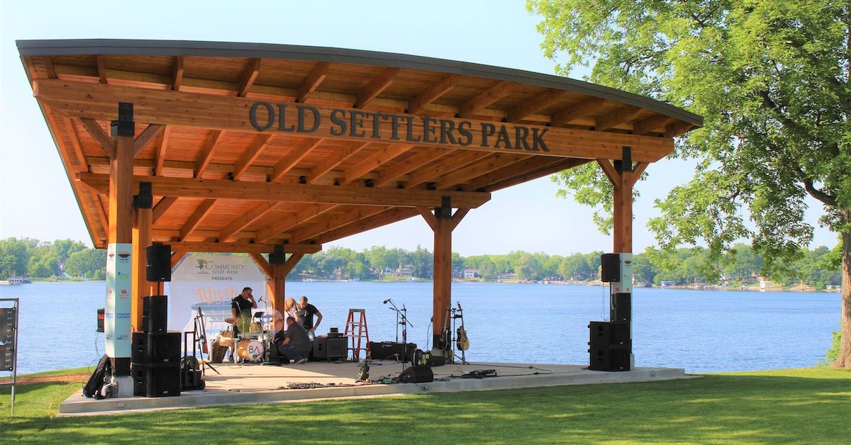 Photo of the Old Settlers Park band shelter