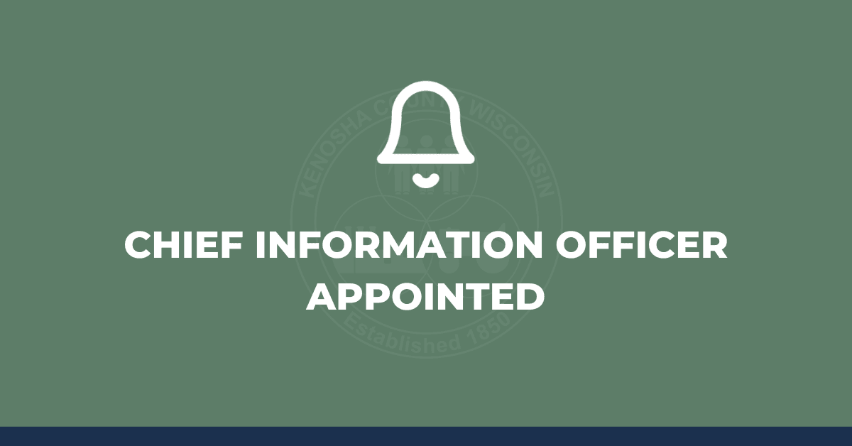 Graphic with text: "CHIEF INFORMATION OFFICER APPOINTED"