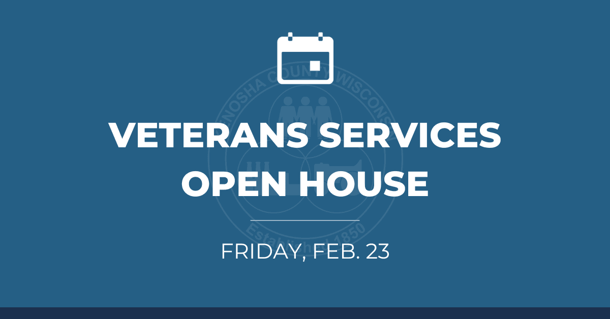 Graphic with text "VETERANS SERVICES OPEN HOUSE"