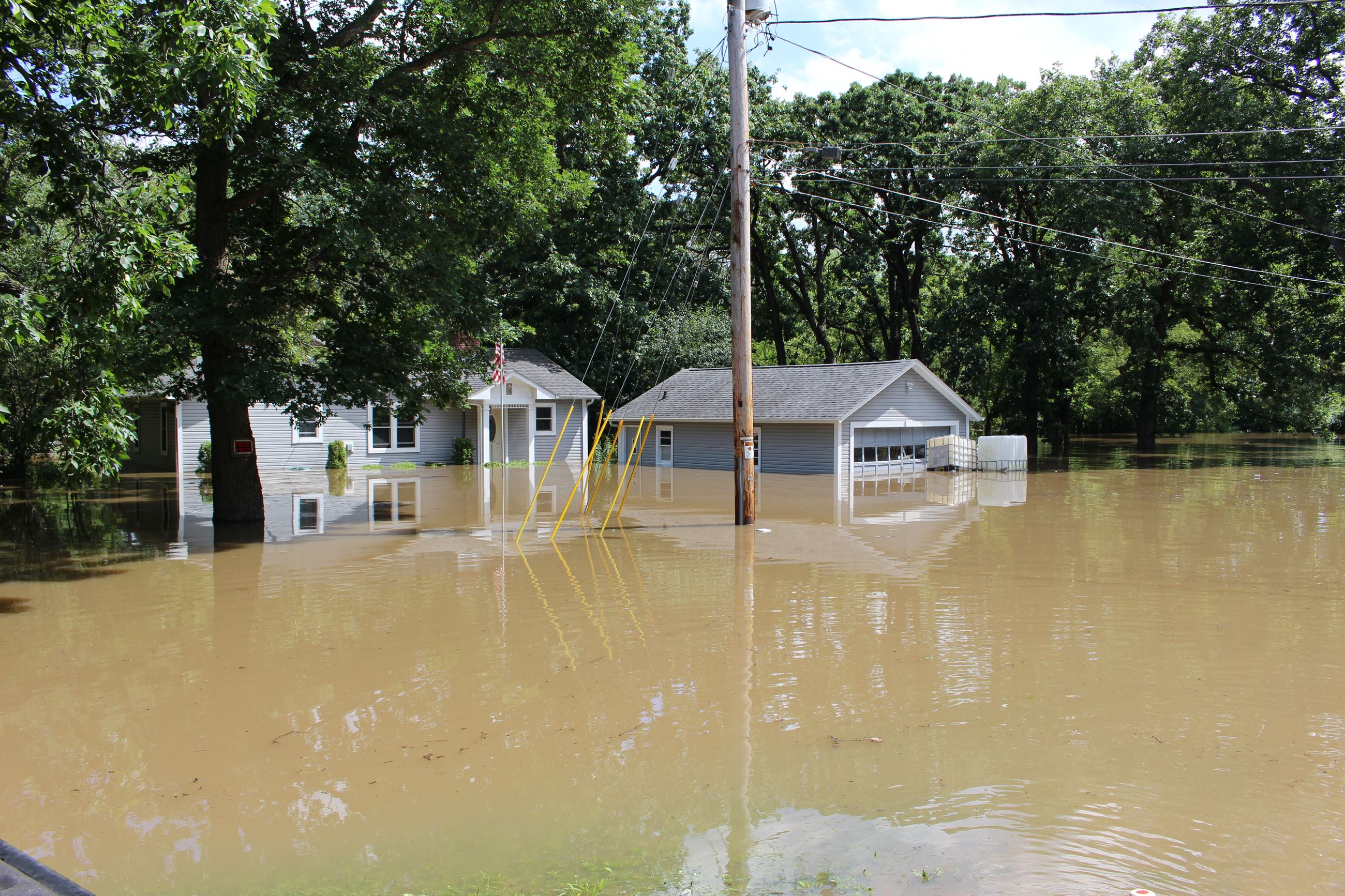 Flooded house in Wheatland