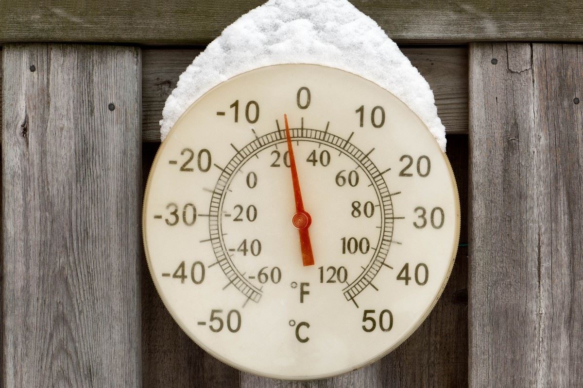 Cold weather thermometer