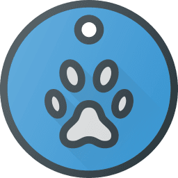 Dog tag with a paw print Opens in new window