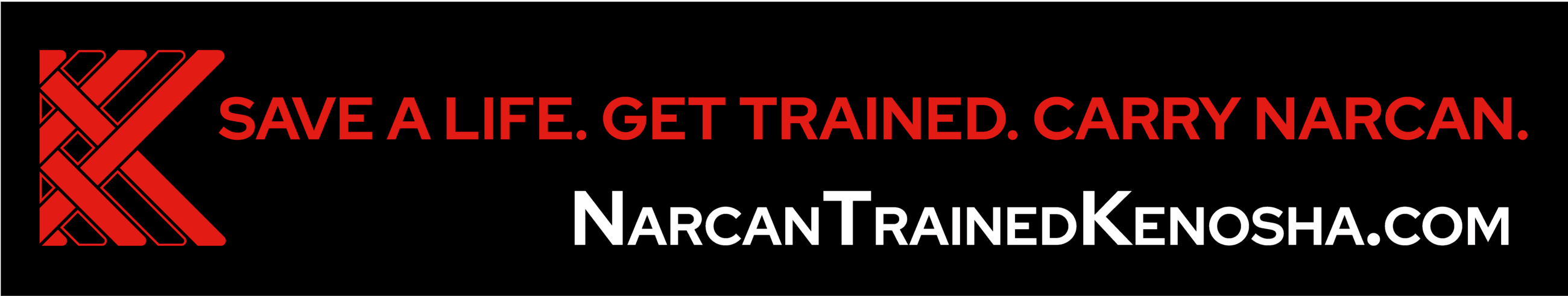 Save a life. Get trained. Carry Narcan. (Kenosha County Public Health)