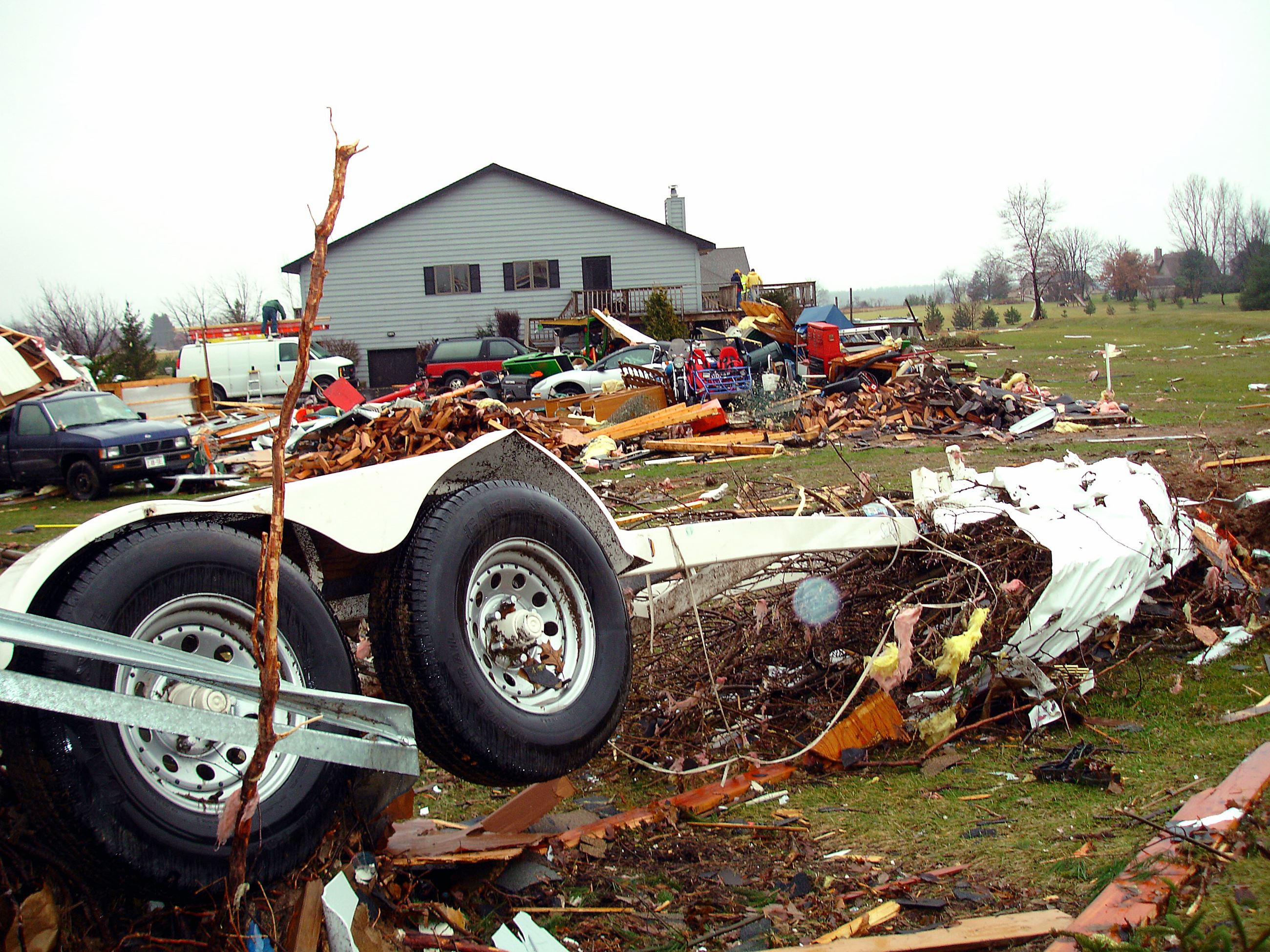 Photo of damage from 2008 Wheatland tornado